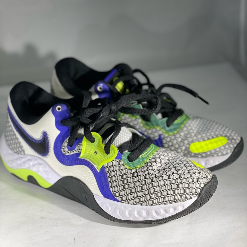 Nike Renew Elevate 2 White Blue Volt - Basketball Sneakers